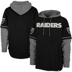 Oferta de Sudadera con capucha para hombre '47 Black Las Vegas Raiders Shortstop por $2213 en Tienda NFL