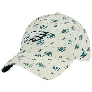 Oferta de Gorra ajustable de hombre New Era Cream Philadelphia Eagles Bloom 9TWENTY por $29.99 en Tienda NFL