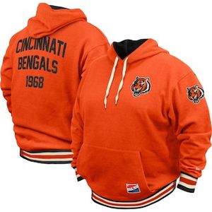 Oferta de New Era - Sudadera con capucha para hombre, color naranja, Cincinnati Bengals por $1651 en Tienda NFL