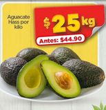Oferta de Aguacate hass por kilo por $25 en Bodega Aurrera