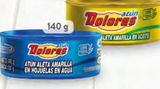 Oferta de Atún Dolores aleta amarilla agua/aceite 140g por $40 en Walmart
