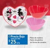 Oferta de Tazón plástico en forma de corazón por $25 en Walmart