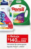 Oferta de Detergente líquido Persil 4,8L o MAS 4,65L  por $140 en Walmart
