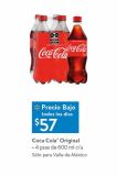 Oferta de Coca Cola 600ml 4 pzas por $57 en Walmart Express