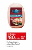 Oferta de Pechuga de pavo San Rafael por $80 en Walmart Express