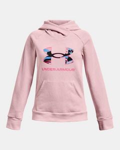 Oferta de Sudadera con capucha UA Rival Fleece Big Logo para niña por $629 en Under Armour