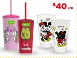 Oferta de Vaso Minnie y Mickey por $40 en Bodega Aurrera