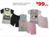 Oferta de Conjuntos de bebé con licencia playera y short para bebé por $99 en Bodega Aurrera