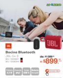 Oferta de Bocina Bluetooth JBL Go 3 / Rojo por $899 en RadioShack