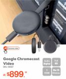 Oferta de Google Chromecast Video 3ra Generación / Negro por $899 en RadioShack