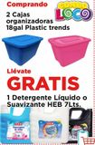 Oferta de Caja organizadora 18 gal Plastic Trends en HEB