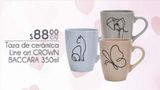Oferta de Taza de cerámica Line art Crown Baccara 350ml por $88 en Fresko