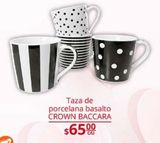 Oferta de Taza de porcelana basalto Crown Baccara por $65 en La Comer