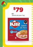 Oferta de Jamón de pavo Kir por $79 en Bodega Aurrera
