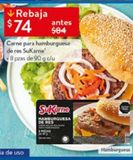 Oferta de Carne para hamburguesas de res SuKarne 8 pzas de 90g c/u por $74 en Walmart