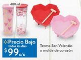 Oferta de Termo San Valentín o molde de corazón por $99 en Walmart