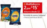 Oferta de Variedad de pastas Italpasta 180/200g x 2 por $15 en Walmart