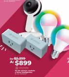 Oferta de Netzhome Kit de cámara, sockets y focos inteligentes por $899 en Office Depot