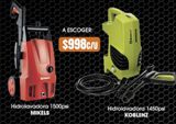 Oferta de Hidrolavadora 1500psi Mikels ó hidrolavadora 1450psi Koblenz por $998 en La Comer