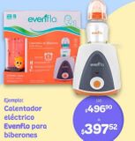 Oferta de Calentador eléctrico Evenflo para biberones por $397.52 en Woolworth
