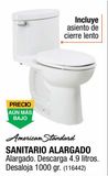 Oferta de SANITARIO ALARGADO Alargado. Descarga 4.9 litros en The Home Depot