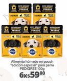 Oferta de Alimento húmedo pouch edición especial para perro Pedigree 100g x 6 por $59 en La Comer