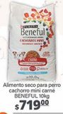 Oferta de Alimento seco para perro cachorro mini carne Beneful 10kg por $719 en La Comer
