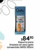Oferta de Espuma para limpieza en seco gato consentido Grisi 150ml por $84.9 en Fresko