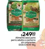 Oferta de Alimento seco para perro adulto o cachorro sin colorantes DOG CHOW 4kg por $249 en Fresko