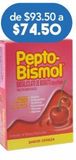 Oferta de PEPTO BISMOL CEREZA TAB 262 MG CAJ C/24 por $74.5 en Farmacia San Pablo