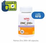Oferta de NARTEX SUP ALIM ZINC 200+ C/60 por $212 en Farmacia San Pablo