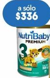 Oferta de NUTRIBABY 3 PREM FORMULA C/900GR por $336 en Farmacia San Pablo