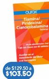 Oferta de Tiamina/Piridoxina/Cianocobalamina por $103.5 en Farmacia San Pablo