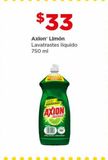 Oferta de Lavatrastes líquido Axion 750ml por $33 en Bodega Aurrera