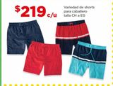 Oferta de Variedad de shorts para caballero por $219 en Bodega Aurrera