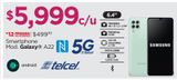 Oferta de Telcel Samsung Galaxy A22 128GB Blanco por $5999 en Chedraui