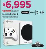 Oferta de Consola Xbox Series S 512GB Blanco por $6995 en Chedraui