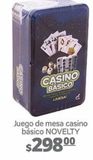 Oferta de Juego de mesa casino básico Novelty por $298 en La Comer
