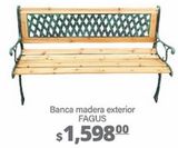 Oferta de Banco madera exterior Fagus por $1598 en La Comer