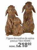 Oferta de Figura decorativa de resina pascua T&A Home por $218 en La Comer