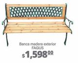 Oferta de Banca madera exterior Fagus por $1598 en La Comer