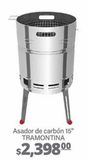 Oferta de Asador de carbón 15" Tramontina por $2398 en La Comer