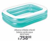 Oferta de Alberca Inflable infantil básica verde aqua Bestway por $758 en La Comer