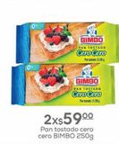 Oferta de Pan tostado cero cero Bimbo 250g por $59 en Fresko