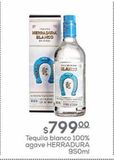 Oferta de Tequila blanco 100% agave Herradura 950ml por $799 en Fresko