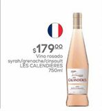 Oferta de Vino rosado Les Calendiéres 750ml por $179 en Fresko