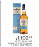 Oferta de Whisky single The Glenlivet 750ml por $1102 en Fresko