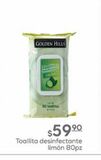 Oferta de Toallita desinfectante Golden Hills 80pz por $59.9 en Fresko