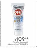 Oferta de Repelente en gel skintastic Off! 100ml por $109.4 en Fresko