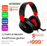 Oferta de Audífonos Gamer Turtle Beach Recon 70N por $999 en RadioShack